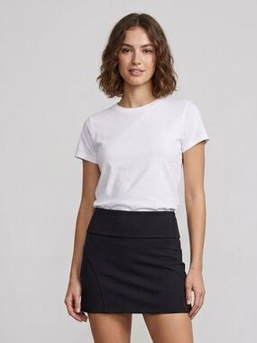 Classic Black Stretch Women's Mini Skirt - Sleek Everyday Style Size S